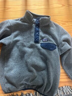 Patagonia Men's Slate Blue Gray Snap-Up Fleece Pullover